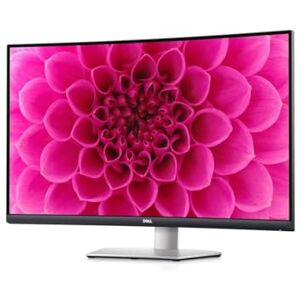 Dell S3221QSA 31.5 Inch 4K UHD (3840x2160) 1800R Curved Monitor, 60Hz, VA, 4ms, AMD FreeSync, 99% sRGB, Built-in Speakers, DisplayPort, 2x HDMI, 3x USB, 3 Year Warranty, Silver