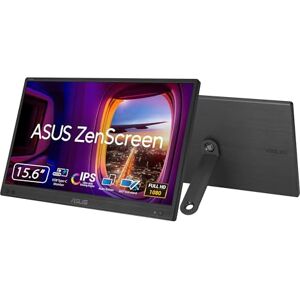 Asus ZenScreen MB166CR Portable USB Monitor- 16 inch (15.6 inch viewable), Full HD, IPS, USB Type-C, Flicker Free, Blue Light Filter, Anti-glare surface, 360° kickstand