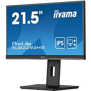 IIYAMA XUB2293HS-B5 21.5 Inch IPS LCD with Slim Bezel, 4ms, Freesync, Full HD 1920x1080, 1x HDMI,1 x DisplayPort, TCO Certified, 2 x 2W Speakers, 150 mm HA Stand