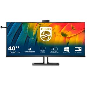 Philips 40B1U6903CH - 40 inch 5k Curved monitor, IPS, 4ms, Docking, daisychain, Thunderbolt 4, WebCam, Height Adjust, KVM, Power Sensors (5120 x 2160, HDMI/Thunderbolt 4, USB-C)