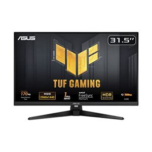 Asus TUF Gaming VG32AQA1A - 31.5 inch WQHD Monitor - 170Hz, 1ms GtG, FreeSync Premium & G-Sync compatible, DisplayHDR 400 - Fast IPS Panel, 16/9, 2560x1440, DP, HDMI, USB, Ergonomic, Speaker