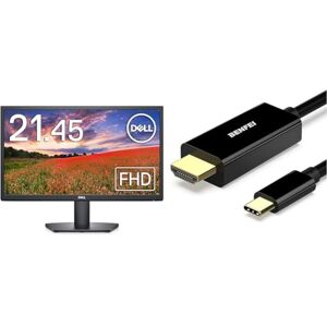 Dell SE2222H 21.5 Inch Full HD (1920x1080) Monitor, 60Hz, VA & BENFEI USB C to HDMI Cable, 4K 1.8M USB Type C to HDMI Adapter