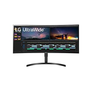 LG 38” QHD+ IPS Curved UltraWide Monitor (3840x1600) with HDR10, Dynamic Active Sync, Black Stabilizer, Flicker Safe, Reader Mode, Onscreen Control & Ergonomic Design (38BN75C-B)