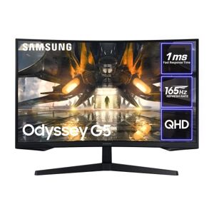 SAMSUNG Odyssey LS32AG550EPXXU 32" AG550 1000R QHD Curved Gaming Monitor - 165Hz, 1ms, 2560 x 1440p QHD, Freesync Premium, HDR10, HDMI, Displayport