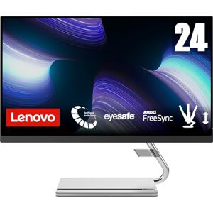 Lenovo Q24i-20 60.45 cm (23.8 Inches, 1920 x 1080, FHD, 75 Hz, WideView, 300 nits, Anti-Glare) Monitor (HDMI, DisplayPort, 4ms Response Time, AMD FreeSync, Integrating, Integrating) Grey