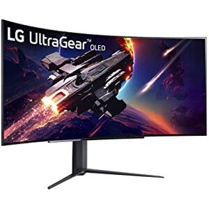 LG UltraGear 45GR95QE - 45 Inch Curved OLED Gaming Monitor WQHD (3440 x 1440), 240Hz Refresh Rate, 0.03ms Response Time, Anti-glare, AMD FreeSync Premium, NVIDIA G-SYNC Compatible, HDMI 2.1