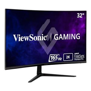 ViewSonic VX3218C-2K 32-inch QHD 1440p Curved Gaming Monitor, 165Hz, 1ms, AMD FreeSync Premium, Integrated Speakers, HDMI, DisplayPort
