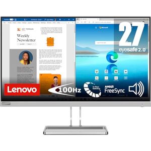 Lenovo L27i-40 27 inch PC Monitor Full HD, 1080p, IPS, 100Hz, 4ms, HDMI, VGA