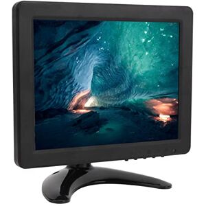 Tosuny 8 Inch Mini Monitor, Portable HD TFT LED Monitor, 1024x768 Color Screen Display, VGA//AV/BNC/USB Input, Built in Dual Speaker, with Base Bracket & Remote Control (UK Plug)