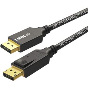 LINKUP - DisplayPort DP8K Cable (VESA Certified) HBR3 DSC 1.2 144Hz Extreme High Speed Gold Plated 8K 5K 4K 3K 2K UHD QHD FHD 28AWG Heavy Duty - 5 Meter