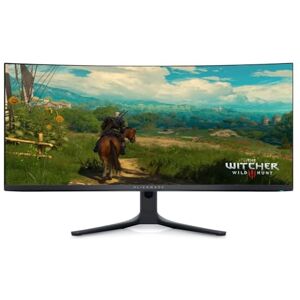 Alienware AW3423DWF 34 Inch WQHD (3440x1440) 21:9 1800R Curved Gaming Monitor, 165Hz, QD OLED, 0.1ms, AMD FreeSync Premium Pro, 99.3% DCI-P3, HDR400, 2x DisplayPort, 1x HDMI, 5x USB, 3 Year Warranty