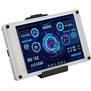 Shanrya PC Sensor Panel Display, 3.5inch IPS Computer Temp Monitor Multifunction for Gaming