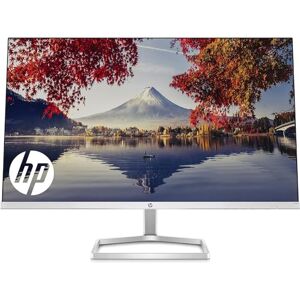 HP 24 Inch FHD Monitor, M24f, Full HD IPS LED Display, Ultraslim, Tilt Adjustable, 75hz Refresh Rate, 5ms Response Time, 1x HDMI, 1 x VGA, Low Blue Light Mode, Anti-glare, Silver and Black