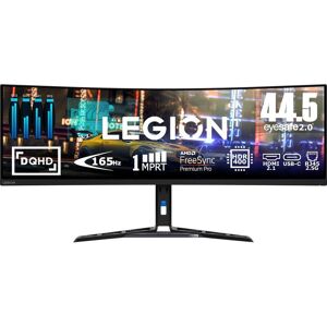 LENOVO Legion R45w-30 Wide Quad HD 44.5" Curved VA LCD Gaming Monitor - Black, Black