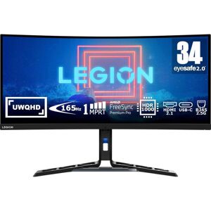 LENOVO Legion Y34wz-30 Quad HD 34" Mini LED Gaming Monitor - Black, Black