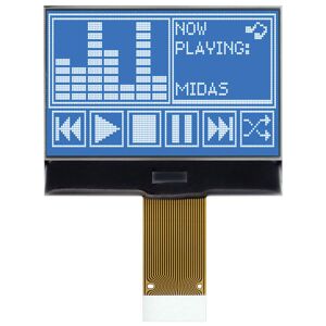 Midas Displays MCCOG128064B12W-SPR 128x64 Graphic COG LCD Reflective