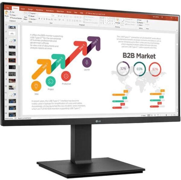 LG Electronics 23.8 in. 5ms Anti-Glare Ips Full Hd D-Sub Hdmi Displayport Monitor, Matte Black - Black