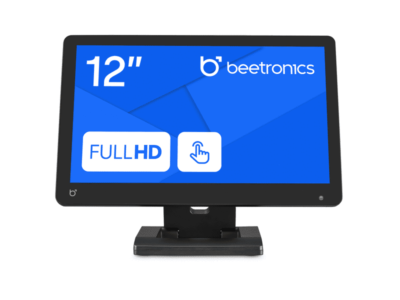 Beetronics 12" Touch Screen Monitor with HDMI, VGA & USB   Small Touchscreen for Industry, HMI, POS