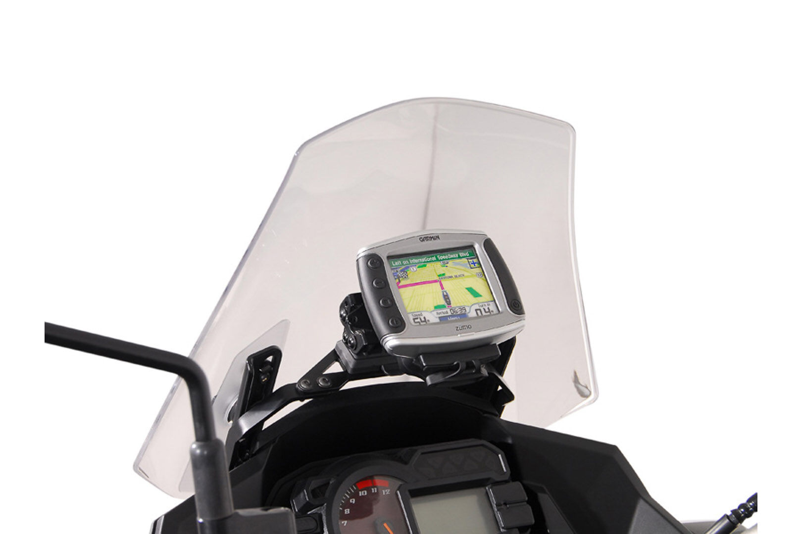 SW-Motech Supporto GPS  per cabina di pilotaggio - Nero. Kawasaki Versys 1000 (12-14).