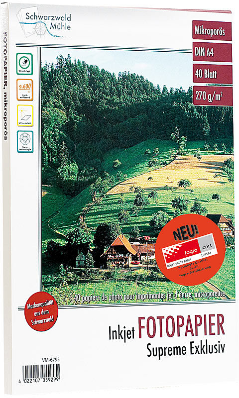 Schwarzwald Mühle 40 Bl. Hochglanz-Fotopapier Supreme exklusiv 270g/A4