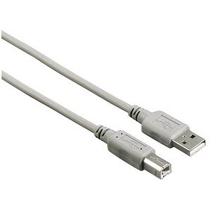 hama USB 2.0 A/USB 2.0 B Kabel 3,0 m grau