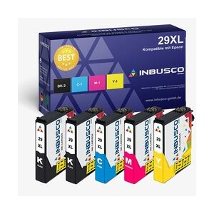 Inbusco Drucker Patronen kompatibel für Epson Expression Home XP235 XP245 XP247 XP255 5x 2Bk 1Cy 1M 1Y