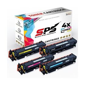 SPS 4er Multipack Set Kompatibel für HP Color Laserjet Pro M254 Drucker Toners HP 203X CF540X Schwarz, CF541X Cyan, CF542X Gelb, CF543X Magenta