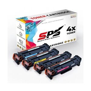 SPS 4er Multipack Set Kompatibel für HP Color Laserjet CP2020FXI Drucker Toners HP 304A CC530A Schwarz, CC531A Cyan, CC532A Gelb, CC533A Magenta