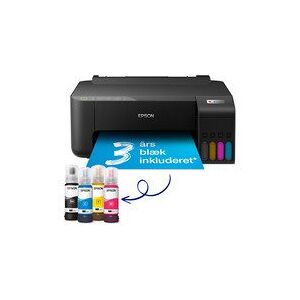 Epson EcoTank ET-1810 - Printer - farve - blækprinter - kan genopfyldes - A4 - 5760 x 1440 dpi - op til 10 spm (mono) / op til 5 spm (farve) - kapacitet: 100 ark - USB, Wi-Fi - sort