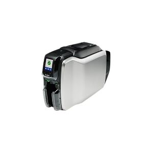 Zebra Technologies Zebra ZC300 - Plastikkortprinter - farve - Duplex - blæksubliminering/termisk transfer - CR-80 Card (85.6 x 54 mm) - 300 dpi - op til 900 kort/time (mono) / op til 200 kort/time (farve) - kapacitet: 100 kort - USB 2.0, LAN