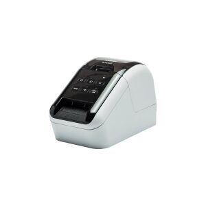 Brother QL-810Wc - Etiketprinter - to-farvet (monokrom) - direkte termisk - Rulle (6,2 cm) - 300 x 600 dpi - op til 110 etiketter/min. - USB 2.0, Wi-Fi(n) - skærer - hvid, blank sort