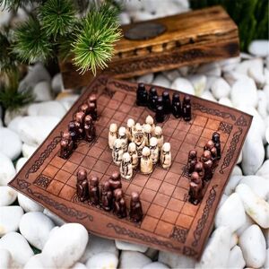 Vikingeskak Kongebord Hnefatafl Resin Håndværk Hjem og interiør dekorative ornamenter