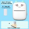 KGG Portable Thermal Printer Mini Cat Print Paper Photo Pocket Thermal Printer 58mm Printing Wireless Bluetooth Android Ios Printers Greenadd5transparent