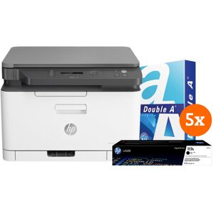 HP Color Laser MFP 178nw + 1 extra zwarte toner + 2.500 vellen A4 papier