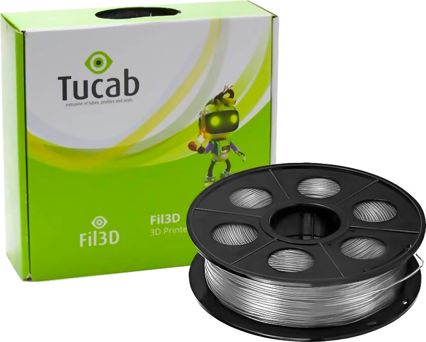 Tucab Filamento De Impressão 3d Em Petg 1,75mm 1kg (cinzento Metálico) - Tucab