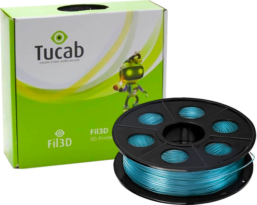 Tucab Filamento De Impressão 3d Em Petg 1,75mm 1kg (azul Translúcido) - Tucab