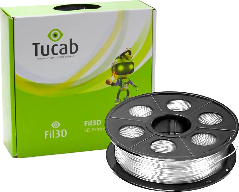 Tucab Filamento De Impressão 3d Em Petg 2,85mm 1kg (branco) - Tucab