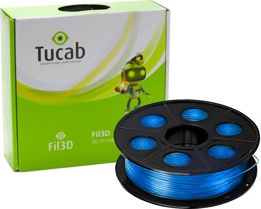 Tucab Filamento De Impressão 3d Em Petg 1,75mm 1kg (azul) - Tucab