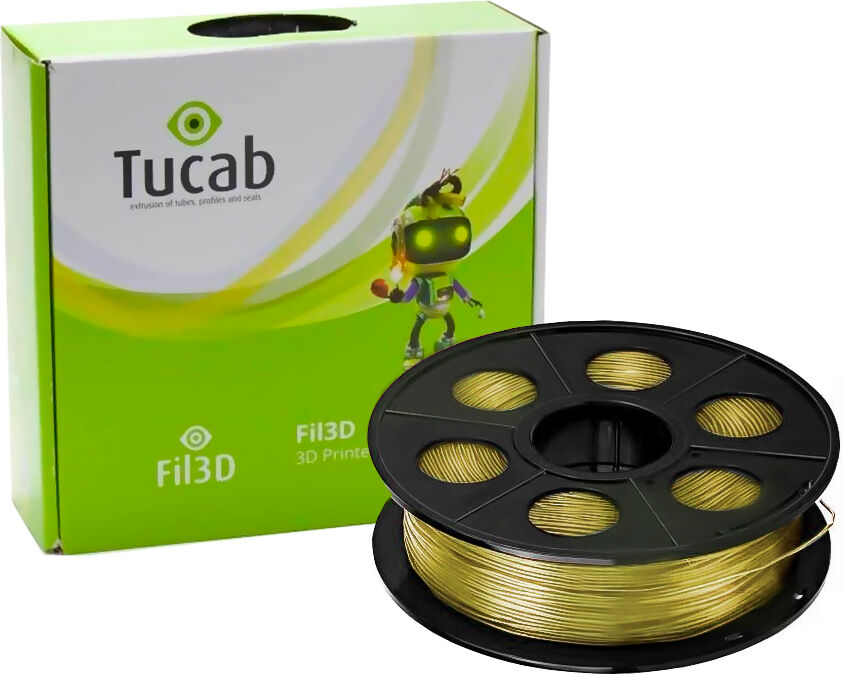 Tucab Filamento De Impressão 3d Em Pla 4032d 1,75mm 1kg (ouro) - Tucab