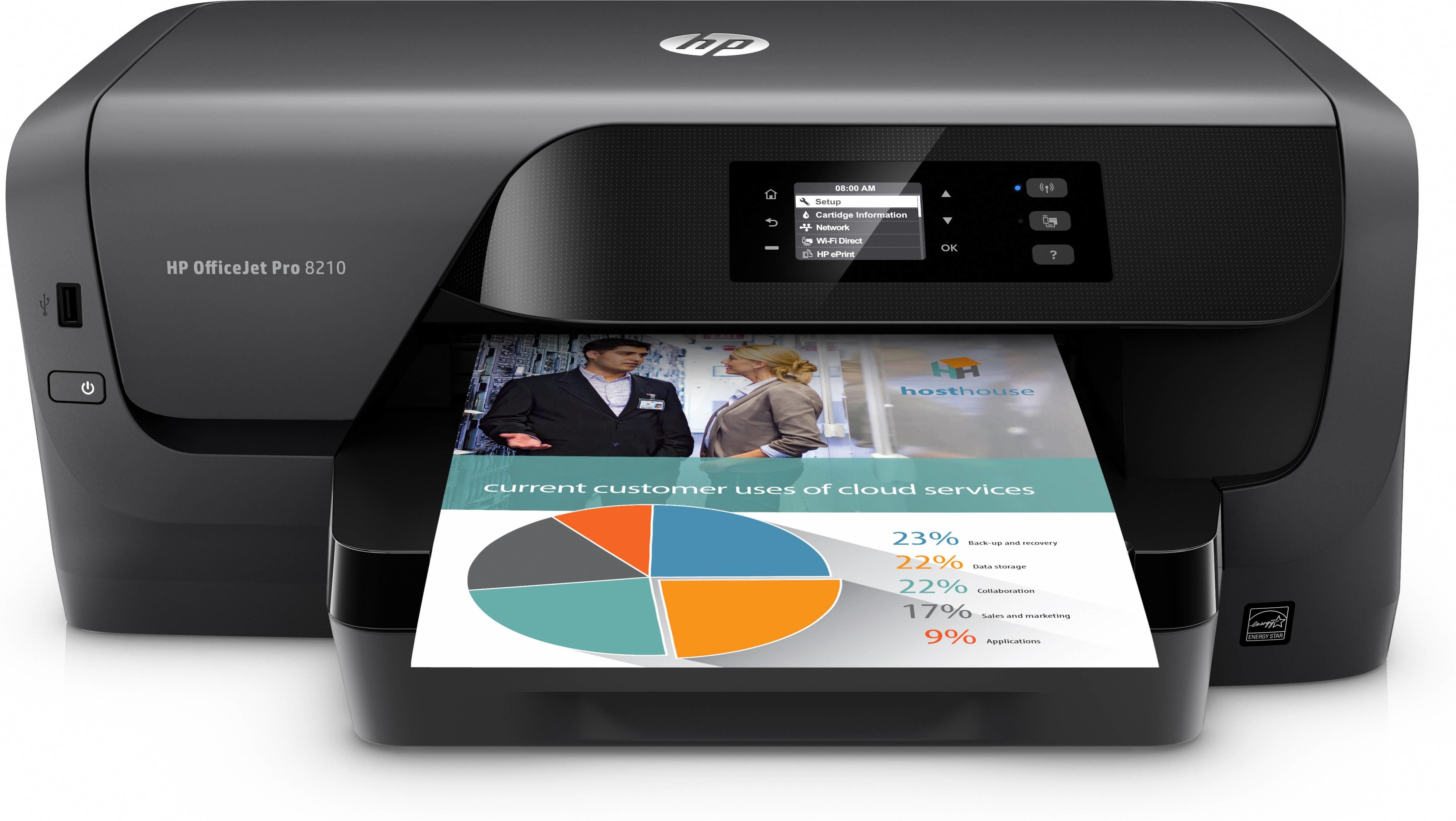 Hp Impressora A4 Wi-fi Cores - Hp Officejet 8210