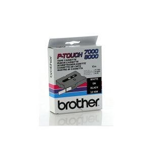 Brother TX-335   svart text - vit tejp   12mm x 15m (original)