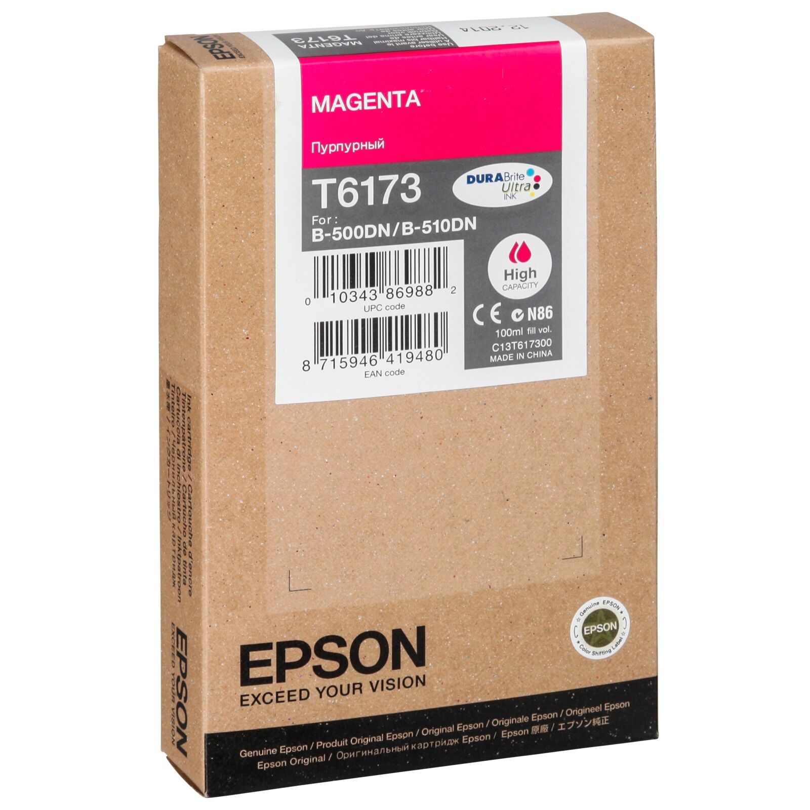 Epson Magenta T617 High Cap. 100 ml T6173