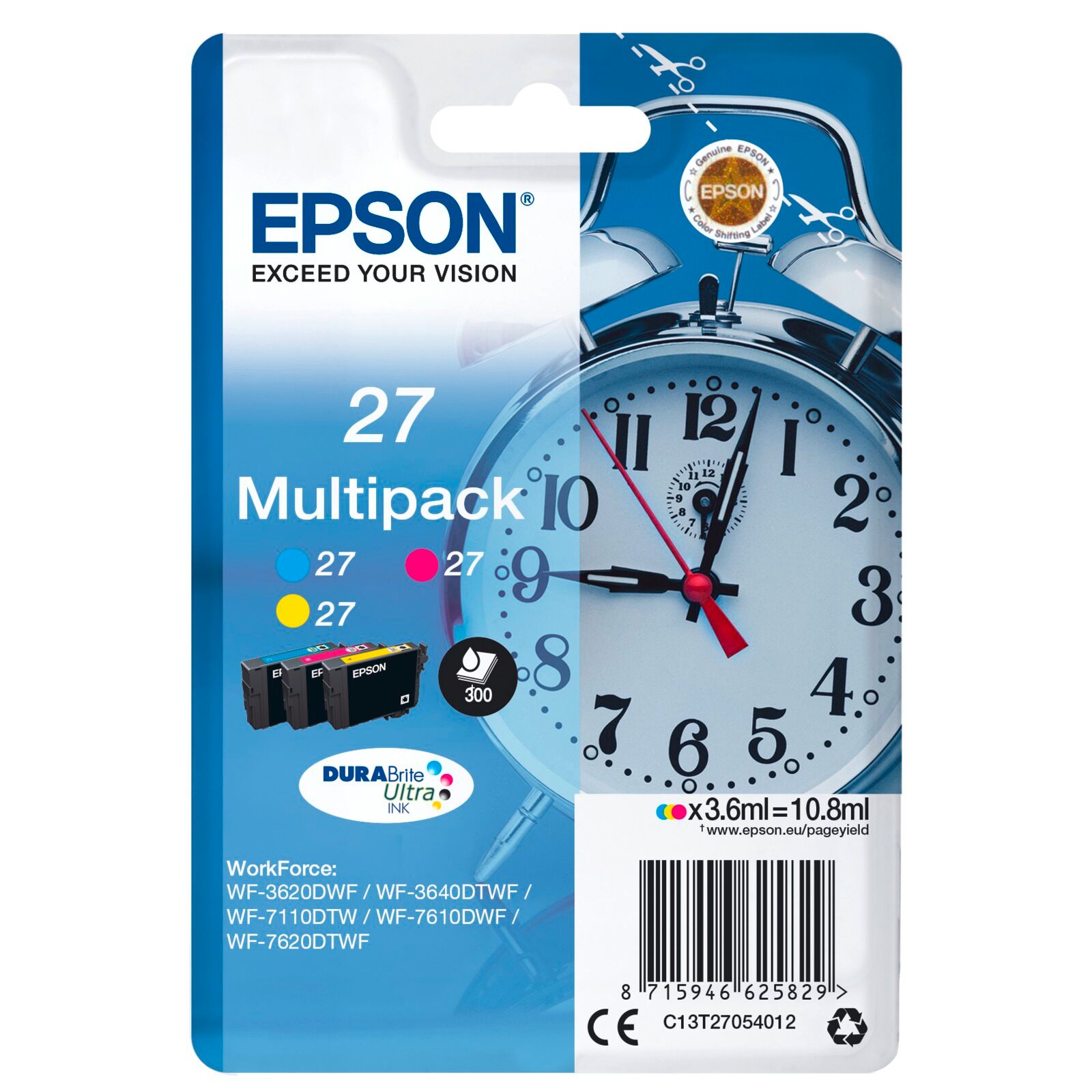 Epson DURABrite Ultra Ink Multipack (3 colors) T27 T2705