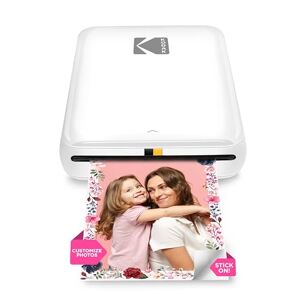 Step Printer Wireless mobile photo printer with zinc technology prints 2×3 inch photos (white) KODAK -App for iOS and Android devices with Bluetooth or NFC smart devices.