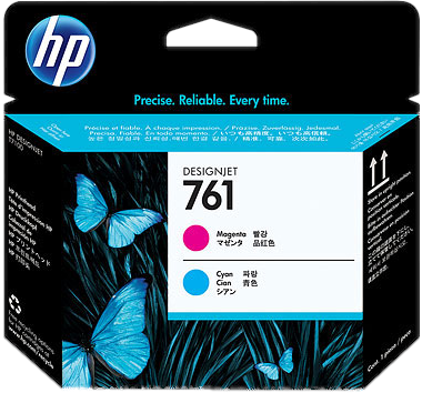 HP 761 Tête d'impression Cyan / Magenta Original CH646A