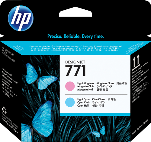 HP 771 Tête d'impression Cyan(clair)/magenta(clair) Original CE019A