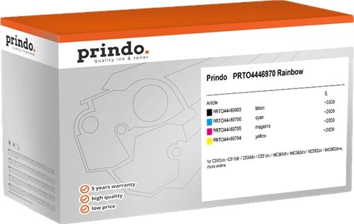 Prindo  Value Pack Noir(e) / Cyan / Magenta / Jaune Original PRTO4446970 Rainbow