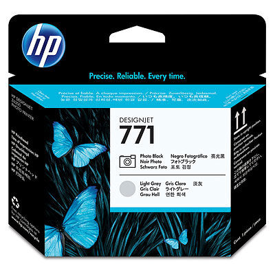 HP CE020A Tête Noir Photo & Gris Clair HP N°771