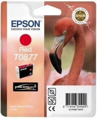 Epson Singlepack Red T0877 Ultra Gloss High-Gl