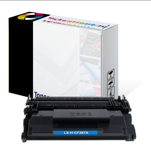 Totaalinkt Geschikt HP CF287A - 87A toner cartridge   Zwart van Totaalinkt